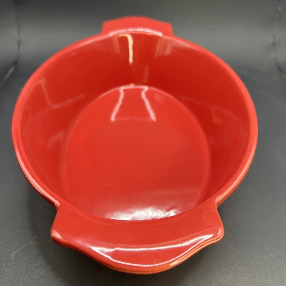 Threshold Baking Dish Oval Stoneware 2.5qt Casserole Oven Dishwasher Brick Red